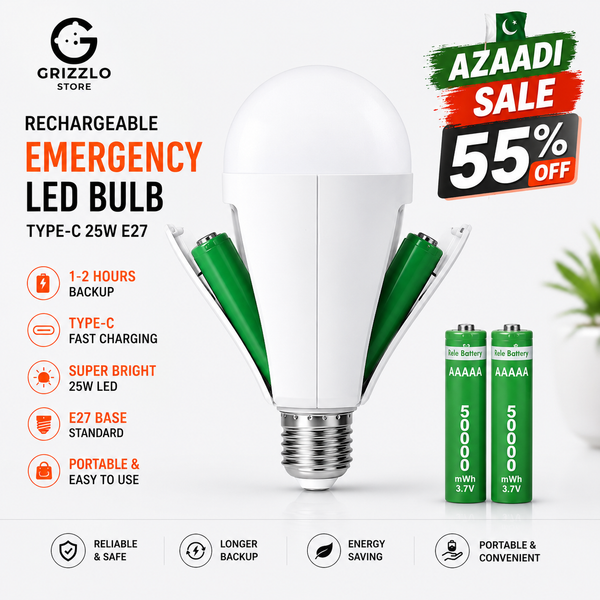 Rechargeable Emergency LED Bulb 25W | Power Backup
